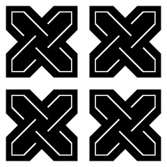 Design seamless monochrome geometric pattern