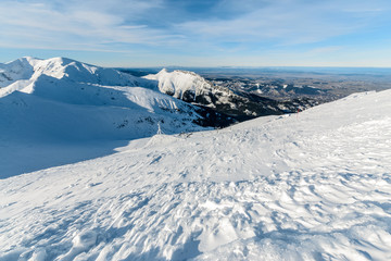 Fototapeta na wymiar Winter High Tatras near Kasprowy Wierch. Europe.