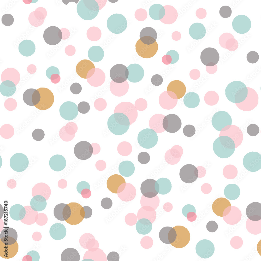 Poster Vector seamless pattern with big confetti.