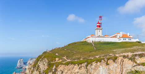 Fototapeta na wymiar lighthouse of Cabo de roca at sintra,Portugal
