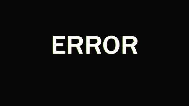 Error screen