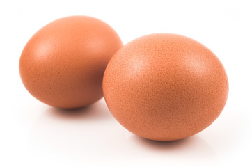 Eggs isolated on white background
