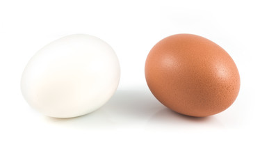 Eggs isolated on white background