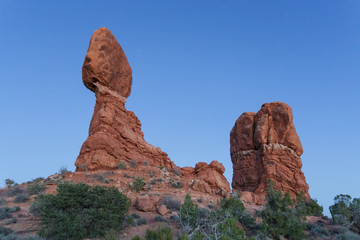 Fototapeta na wymiar Dramatic Red Rock Formations in Arches National Park, Utah