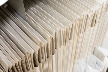 the stack of document
