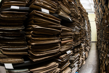 the stack of document
