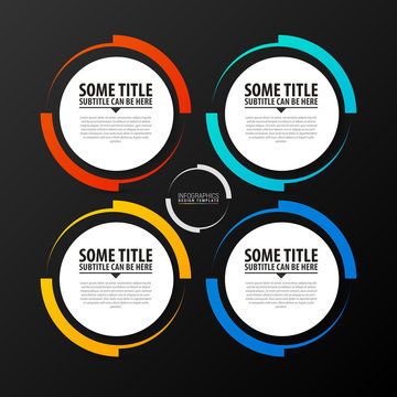 Circle infographic. Template for diagram. Vector illustration