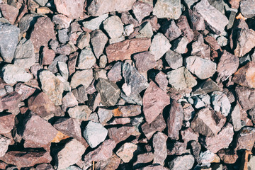 stone ballast for railroad background