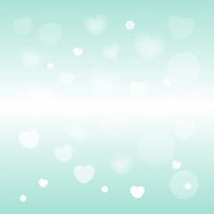 heart background with soft green color