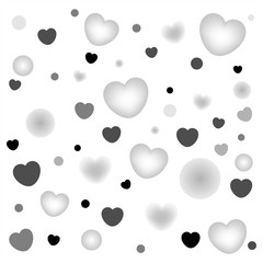 Obraz na płótnie Canvas Isolated heart background with black color