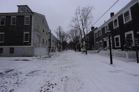 Nantucket Main Street In Winter