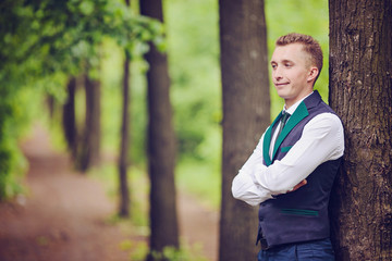 Handsome young groom