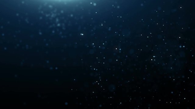 Blue particles dust abstract light motion titles cinematic background loop