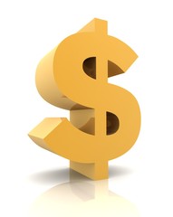 dollar sign concept 3d illustration