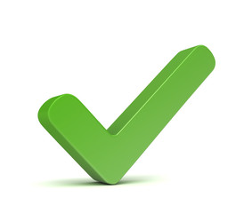 check mark concept  3d illustration