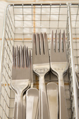Silver Forks on Table