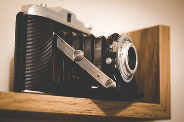 Old fashioned photography camera