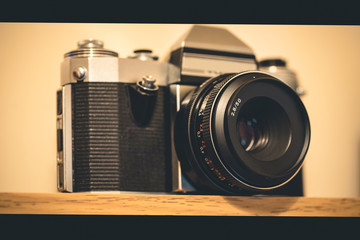 Old fashioned photography camera
