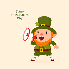 St.Patrick 's Day. Leprechaun, Traditional national character of Irish folklore. Festive collection. Isolated. Vector