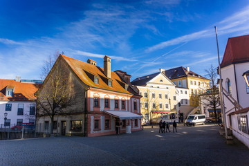 Obraz premium Altotting in Bavaria. Winter in Germany.