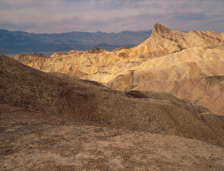 Fototapeta na wymiar Manly Beacon from the Golden Canyon Trail, Death Valley National Park, California