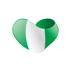 Nigeria flag, vector illustration