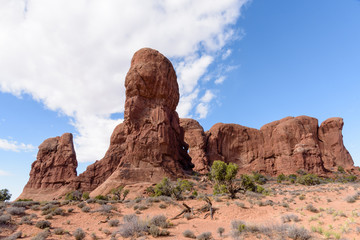 Fototapeta na wymiar Red Rock Formations Near Canyonlands National Park, Utah.