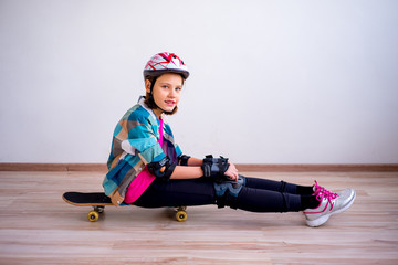 Girl on skateboard