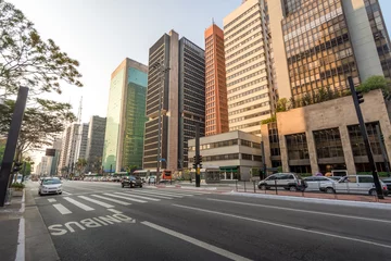 Selbstklebende Fototapeten Paulista Avenue - Sao Paulo, Brazil © diegograndi