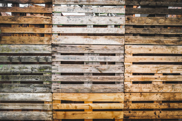 pallets texture grunge copy space wooden background warehouse wallpaper - obrazy, fototapety, plakaty