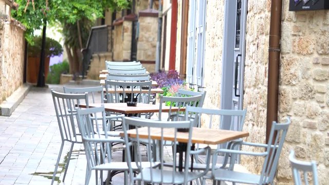 Ece romantic restaurant, cafe in a small Italian town.