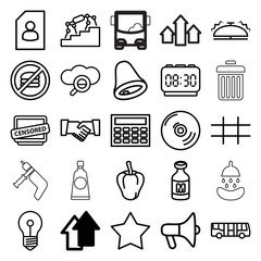 Fototapeta premium Button icons. set of 25 editable outline button icons