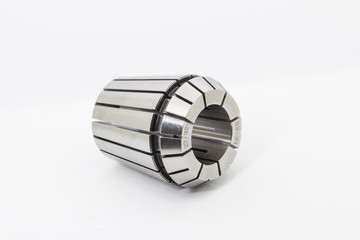 collets High precision drilling holder isolated on white background.