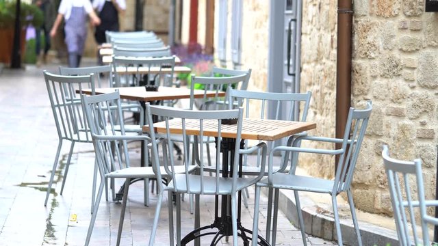 Ece romantic restaurant, cafe in a small Italian town.