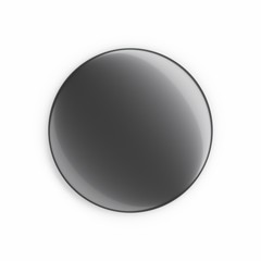 3d rendering Blank button badge isolated on white