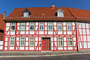 Colorful half timbered house in Duderstadt