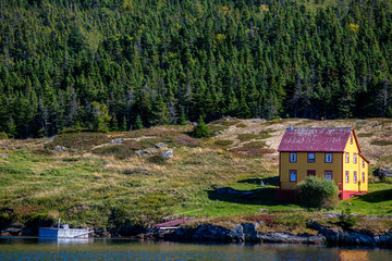 Landscape along the shores of rural Newfoundland, Canada.