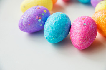 Colorful Easter eggs background