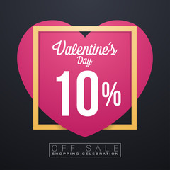 Obraz premium Valentine day sales, special offers and discounts