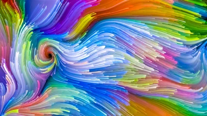 Deurstickers Artificial Liquid Color © agsandrew