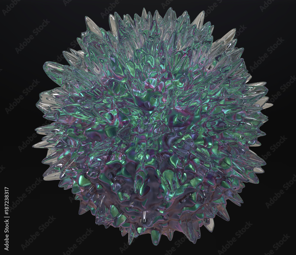 Poster abstract background with amorphous shape. render of abstract of formless element. 3d render picture.