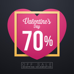Obraz premium Valentine day sales, special offers and discounts