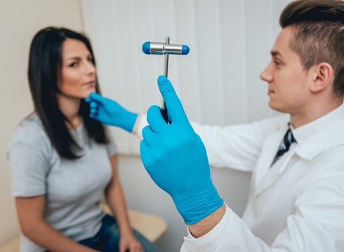 Reception at the doctor-neuropathologist. Medical examination