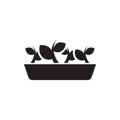 plant in pot icon illustration