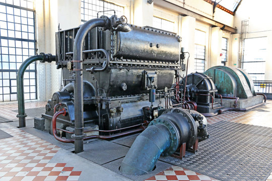 Vintage mining compressor