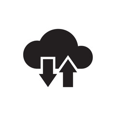 cloud download upload icon illustration