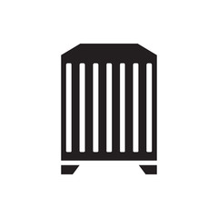 cargo container icon illustration