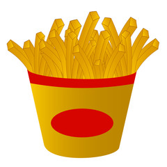 Isolated french fries