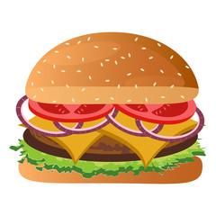 Isolated burger icon