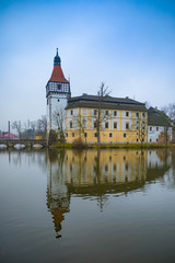 Water Blatna castle in southern Bohemia, Czech Republic
